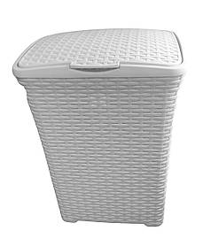 Корзина для білизни Консенсус 50л РОТАНГ БІЛА