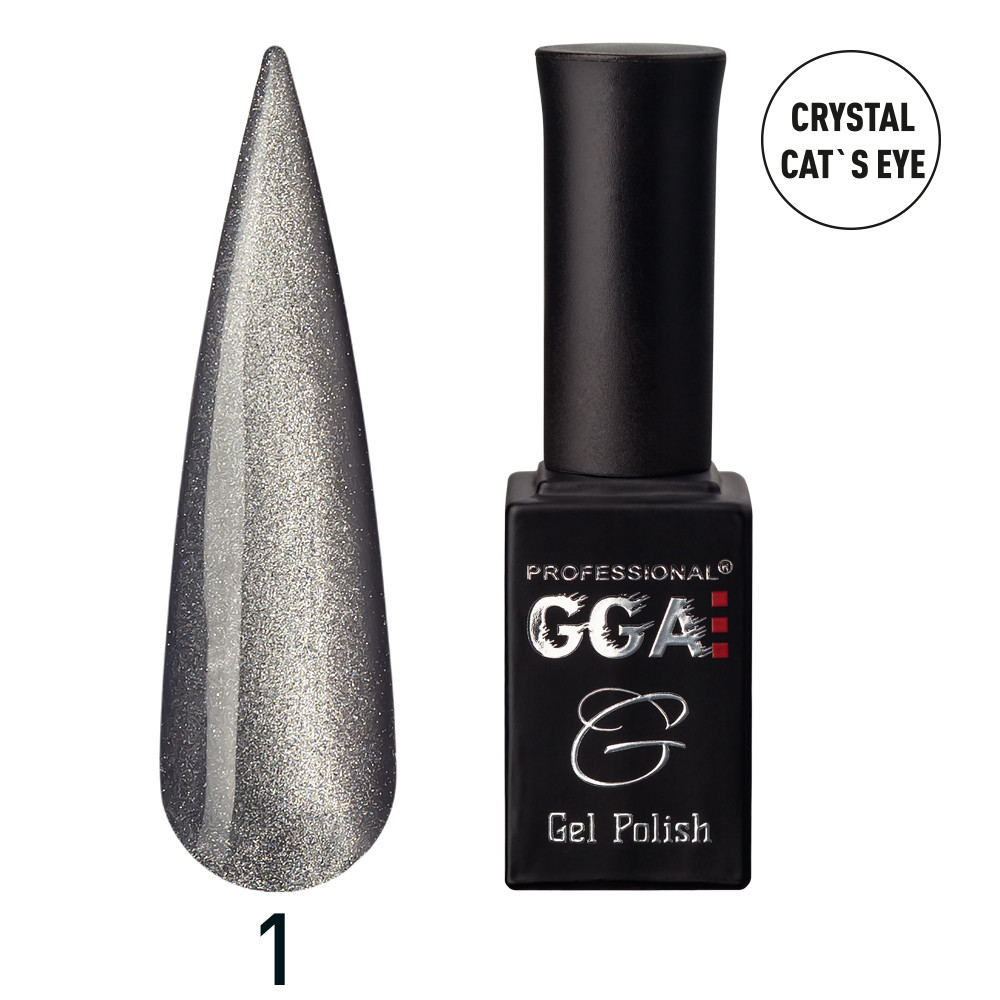 Гель лак з ефектом "Crystal cat's eye №1, GGA Professional