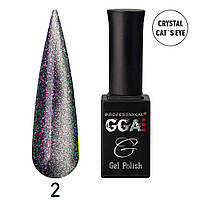 Гель лак з ефектом "Crystal cat's eye №2, GGA Professional