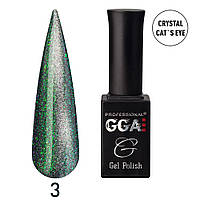 Гель-лак з ефектом "Crystal Cat's eye No3, GGA Professional