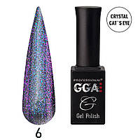 Гель лак з ефектом "Crystal cat's eye №6, GGA Professional