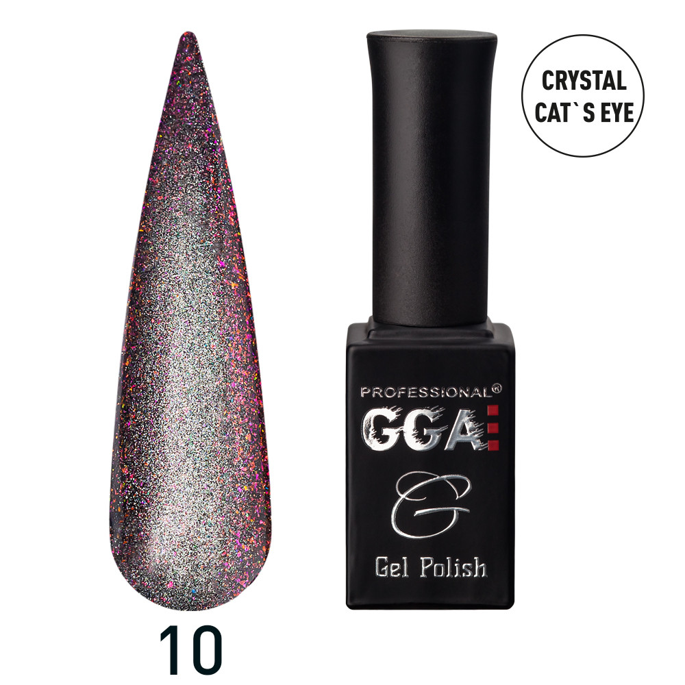 Гель-лак з ефектом "Crystal Cat's eye No10, GGA Professional