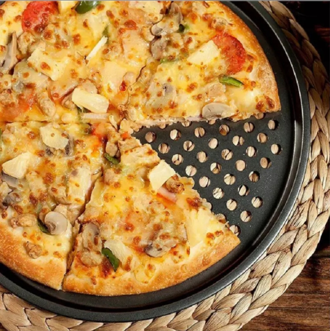 Форма для піци кругла 33 см вуглецева сталь