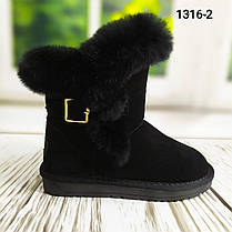 Уги для дівчинки дитячі натуральна замша 26-31 розміри, фото 2