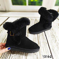 Уги для дівчинки дитячі натуральна замша 26-31 розміри, фото 5