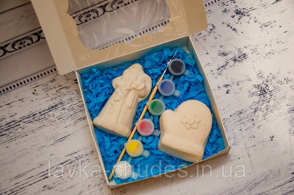 Набір гіпсових фігурок з фарбами, набір для творчості, фото 1