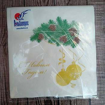 Серветки Альбатрос із целюлози розмір 330*330 мм 2 шари 25 шт