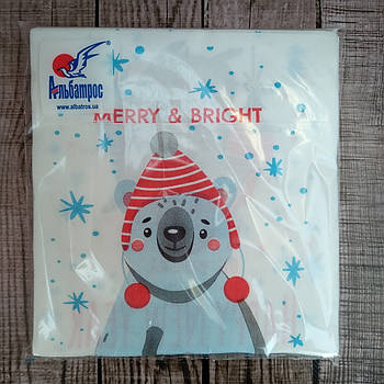 Серветки Альбатрос розмір 330*330 мм 2 шари 25 штук