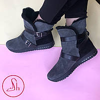 ЧЕРЕВИКИ ЖІНОЧІ ШКІРЯНІ З ХУТРЯНОЮ ОБРОБКОЮ, фото 4