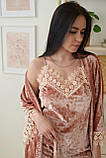 Жіноча піжама велюрова четка, фото 6