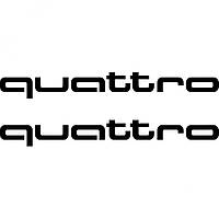 Набор виниловых наклеек на автомобиль - Audi Quattro (2 шт.)