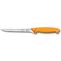 Кухонный нож для филетирования рыбы Victorinox Swibo Fish Filleting 16 см Желтый (5.8448.16) оригинальный