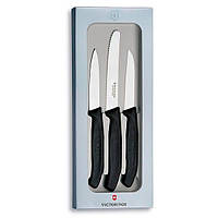 Набор кухонных овощных ножей Victorinox Swiss Classic Paring Set 3 шт Черный (6.7113.3G) оригинальный