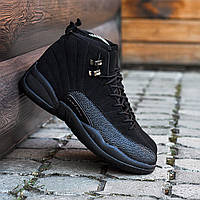 Чоловічі кросівки Nike Air Jordan 12 чорні. Розміри (41, 42, 43, 44, 45)