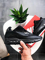 Чоловічі кросівки Nike Air Max 90 Mid Winter "Black" зима, чорні. Розміри (41,42,43,44,45)