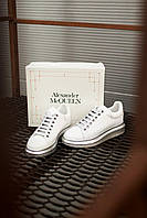 Кросівки-кеди жіночі Alexander McQueen White/Silver 2.0 (александер макквін)