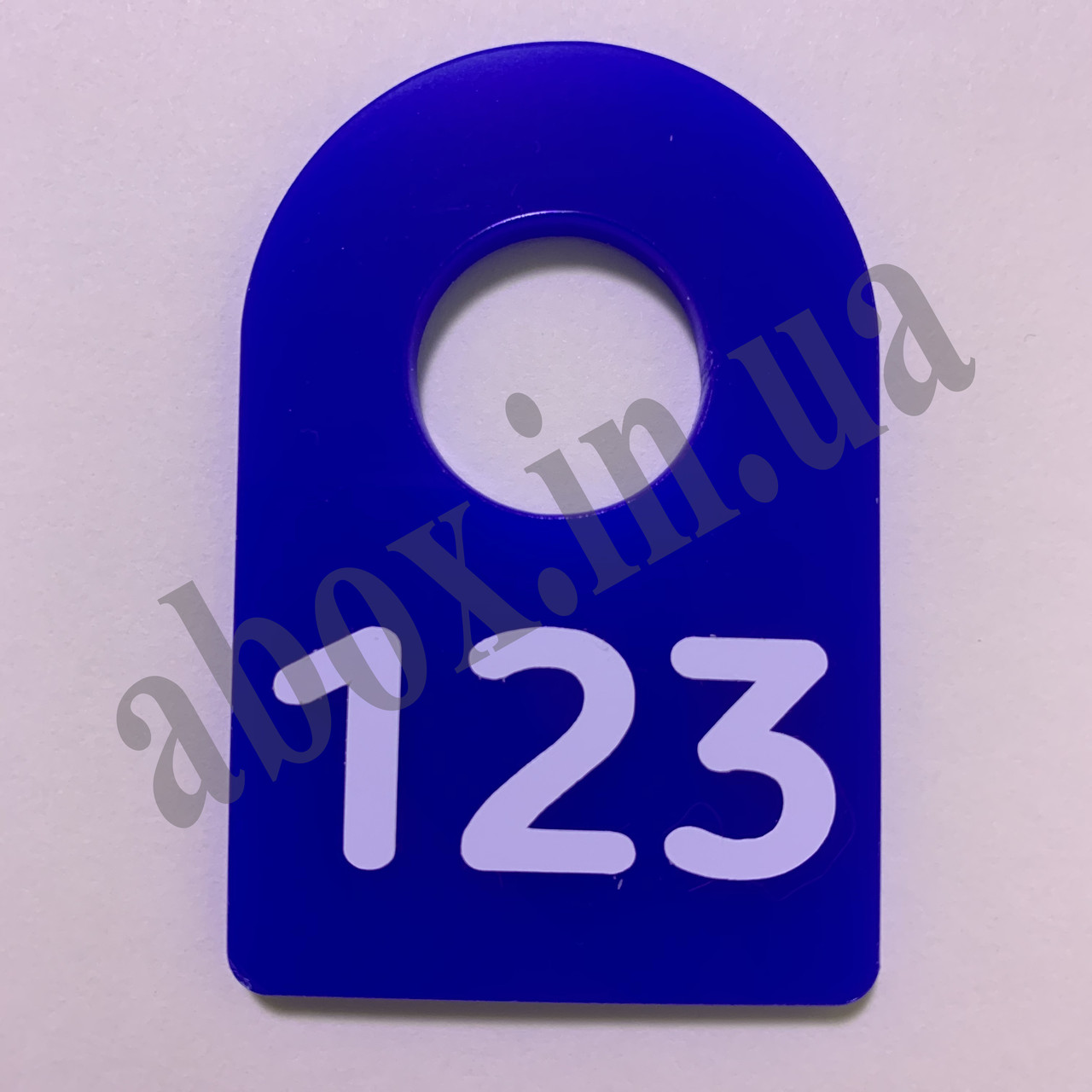 Гардеробний номерок в формі "Вікно" | Синій