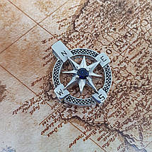 Троянда вітрів, компас, кулон, підвіс, фото 5