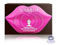 Патчи для губ Sowbaf с розовой водой и экстрактом морских водорослей