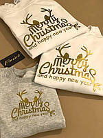 Новогодние парные свитшоты. Одежда для парня и девушки. Merry Christmas.....( ціна за 2шт )