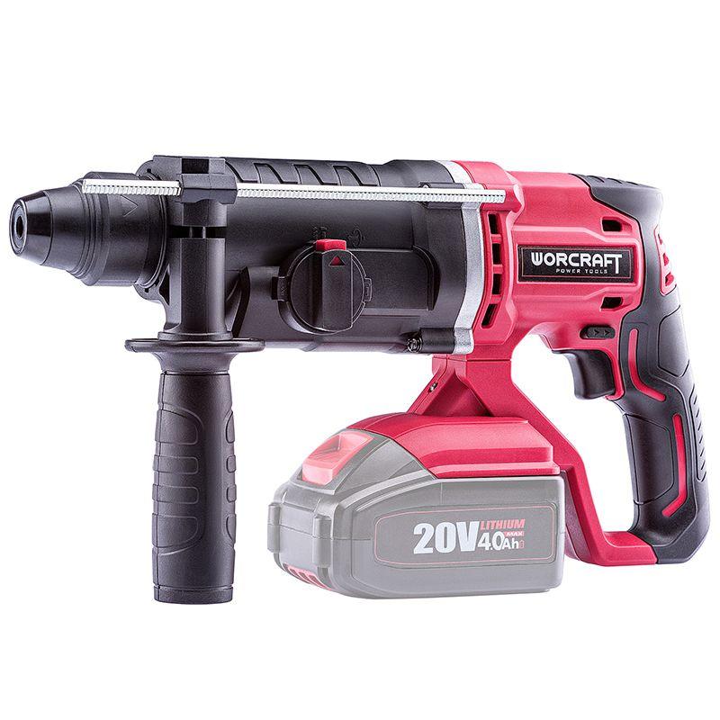 Перфоратор акумуляторний прямий Worcraft CRH-S20LiT, фото 1