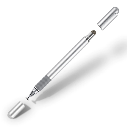 Універсальний Стилус SK 2 в 1 Capacitive Drawing Ball Point Silver, фото 2