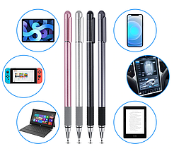 Універсальний Стилус SK 2 в 1 Capacitive Drawing Ball Point Silver, фото 3