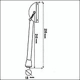 Дверний упор стопор 210 мм білий відкидна ніжка, фото 3
