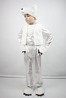 Новогодний маскарадный костюм для мальчика Белый Мишка №4 3-8 лет