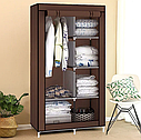 Шафа складаний тканинний на 3 секції Storage Wardrobe 88130 (130х45х175 см), фото 2