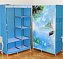 Шафа складаний тканинний на 3 секції Storage Wardrobe 88130 (130х45х175 см), фото 4