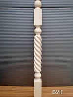 Деревянная балясина-столб из бука "верёвка"
