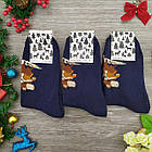 Шкарпетки чоловічі махрові середні новорічні GRAND 27-29р сині, фото 2