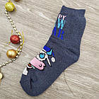 Шкарпетки чоловічі махрові "Новий рік" високі GRAND р25-27 джинс, фото 3