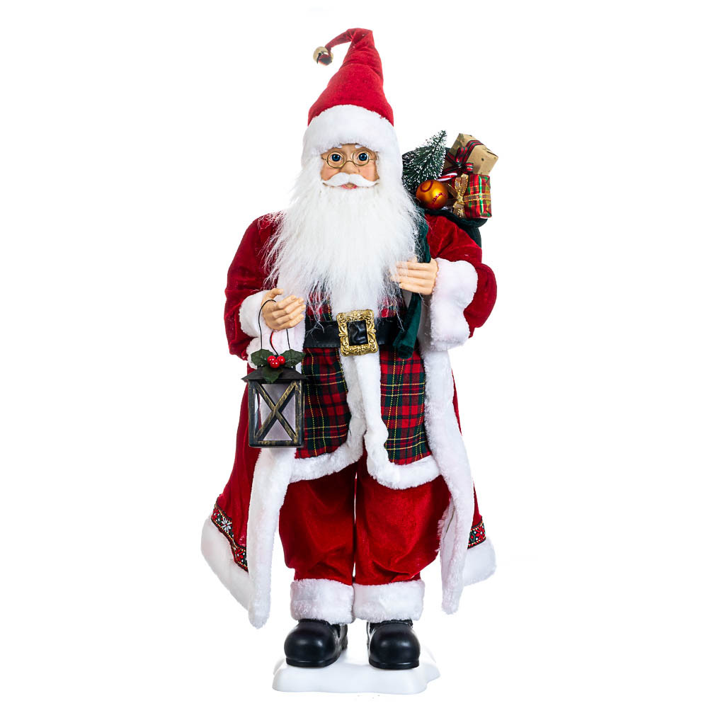 Фігурка Lefard Дід Мороз з лампою музичний танцюючий 70х33 см 6011-005 фігура санта клаус VE