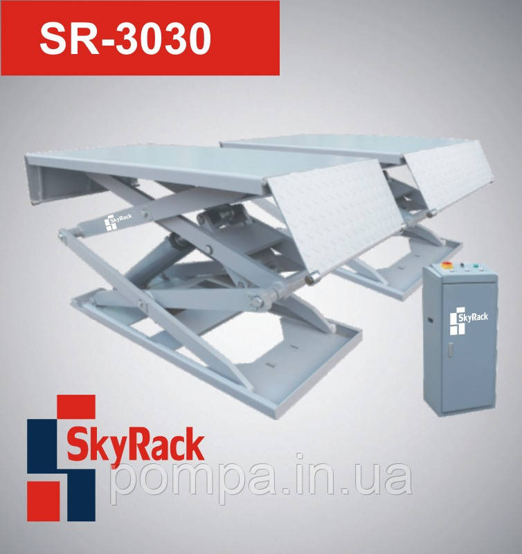 SR-3030 Автомобільний ножичний електрогідравлічний підіймач (380B), фото 1