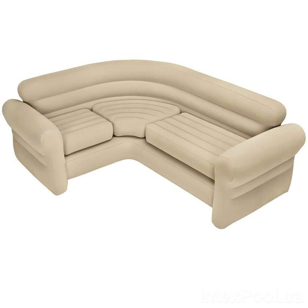 Надувний диван Intex 257х203х76 см. Кутовий диван, фото 1