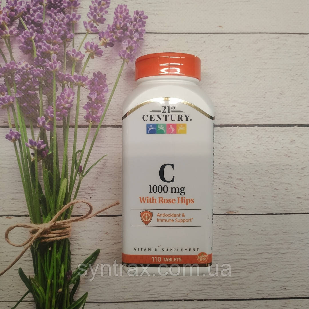 21st Century Vitamin C-1000 with Rose Hips 110 tab, Вітамін C 1000 мг шипшини