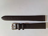 Коричневый кожаный гладкий ремешок для часов с матовым покрытием 14 мм, фото 2