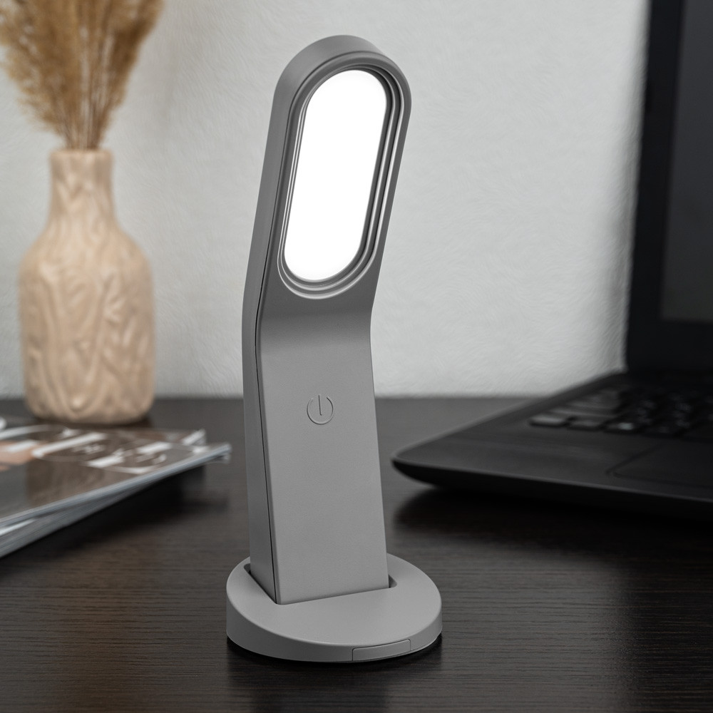 Світильник акумуляторний мультифункціональний переносний приліжковий LOSSO LIC-139, сірий, фото 1