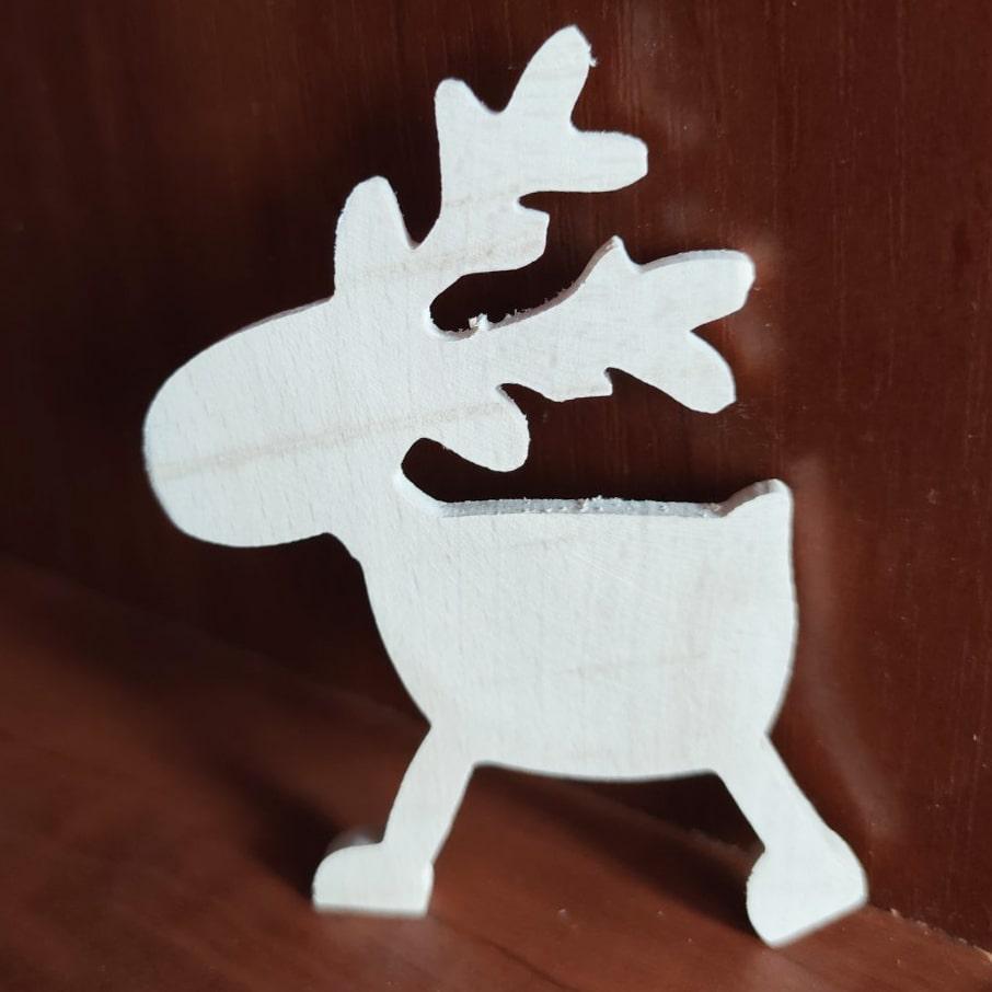 Підвіска дерев'яна Олень 6,8*10,2 см.|заготівля для декору | під фарбування | для декупажу