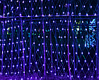Світлодіодна гірлянда сітка 3х3м, 360LED синя, фото 8