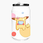 Термокружка Амонг Ас Покемон Пікачу (Among Us Pokemon Pikachu) термобанка