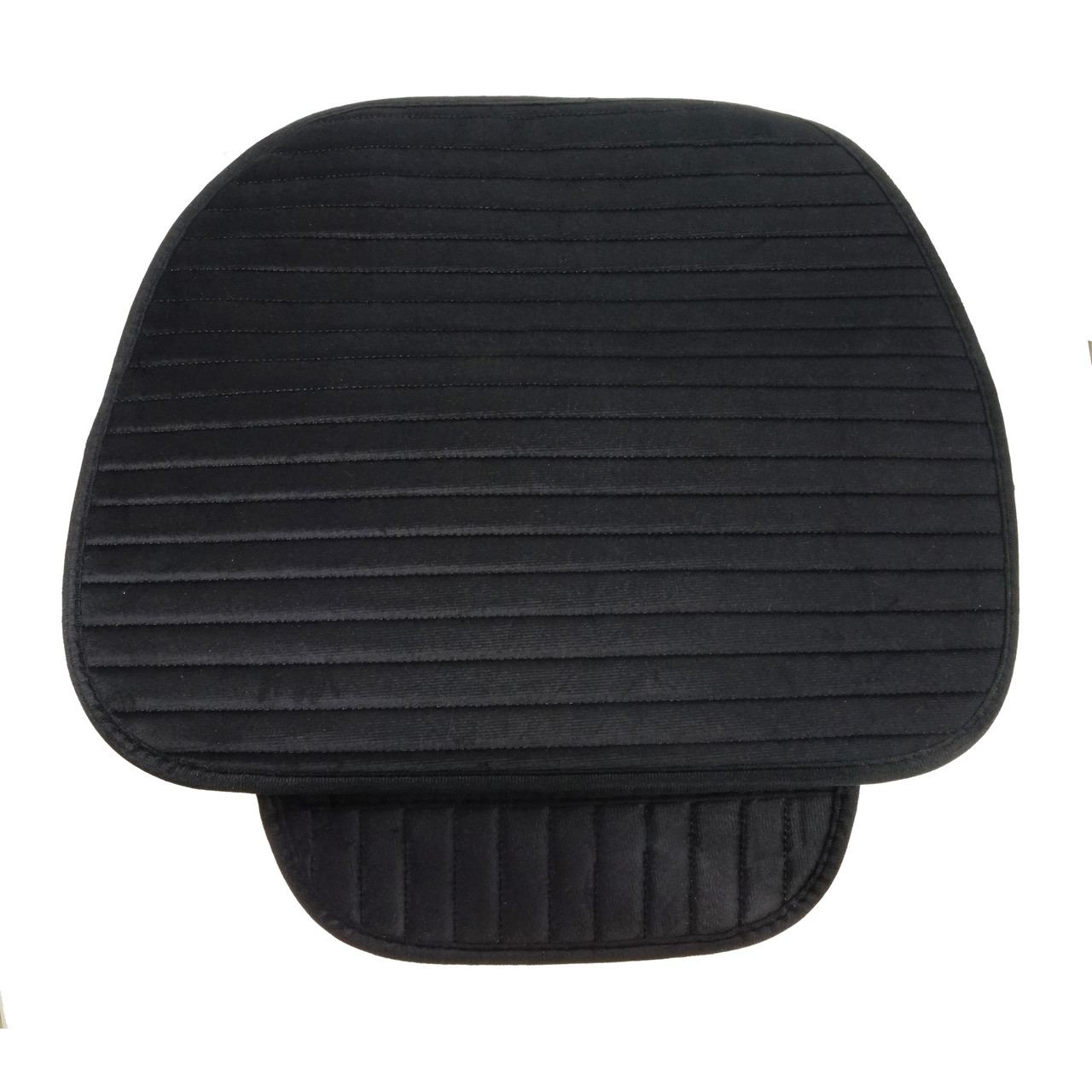 Килимок на сидіння авто на прогумованій основі захисний універсальний, чорний, фото 1