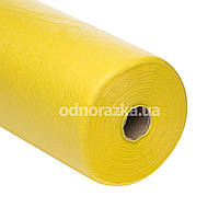 Одноразове простирадло в рулоні, спанбонд, 0.8х100м (19г/м2), жовте