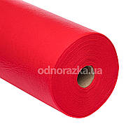 Одноразове простирадло в рулоні, спанбонд, 0.8х100м (19г/м2), червоне
