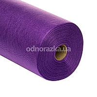 Одноразовая простынь в рулоне, спанбонд, 0.8х100м (19г/м2) фиолетовая