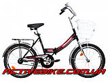 Складаний велосипед CROSSRIDE FLIK 20" з кошиком, фото 3
