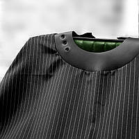 Пеньюар перукарський Neocape чорний в смужку накидка кейп