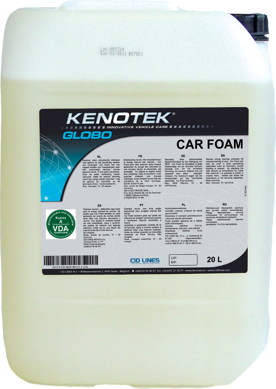 Kenotek Car Foam — Професійний автошампунь для миття автомобіля